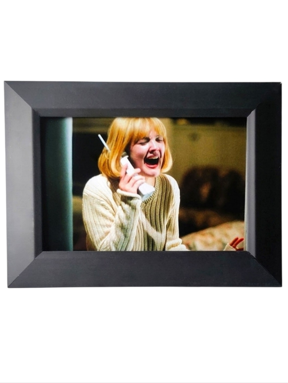 VINTAGE Scream Drew Barrymore 90s Y2K Halloween skeleton skull mask framed print